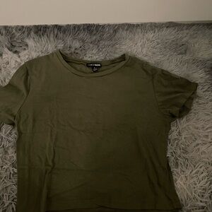 Fashion Nova Olive Green Crop Top